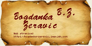 Bogdanka Žeravić vizit kartica